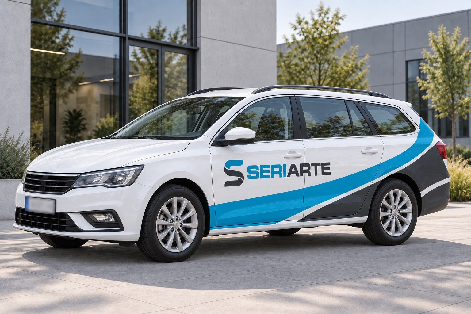 Station wagon aziendale con livrea Seriarte